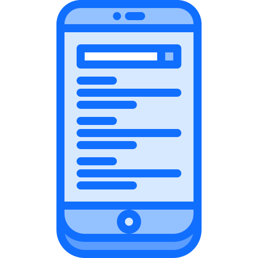 Decorative icon of a mobile phone