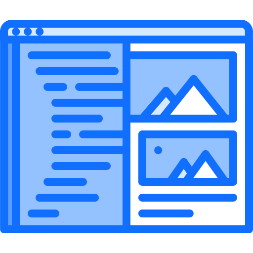 Decorative icon of a web page